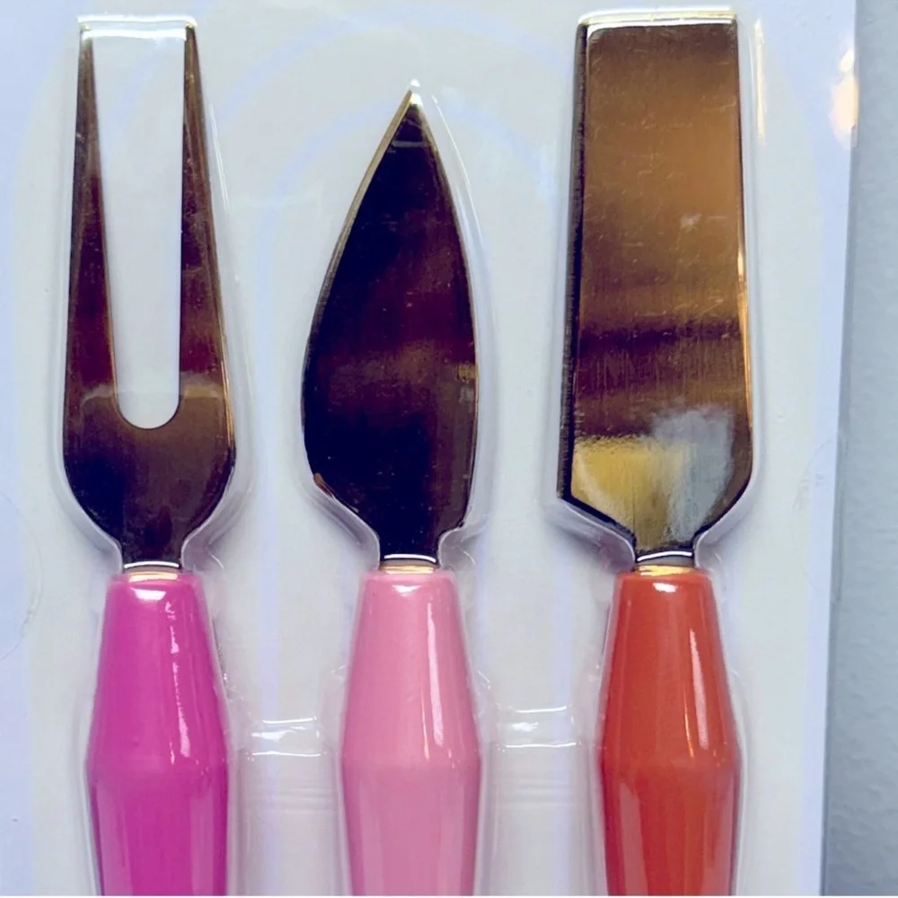 3 for $15 SALE Target Bullseye Playground 3pc cheese knives pink/orange